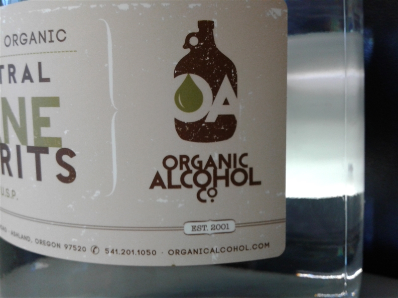 Certified Organic Neutral Cane Spirits 1 Gallon