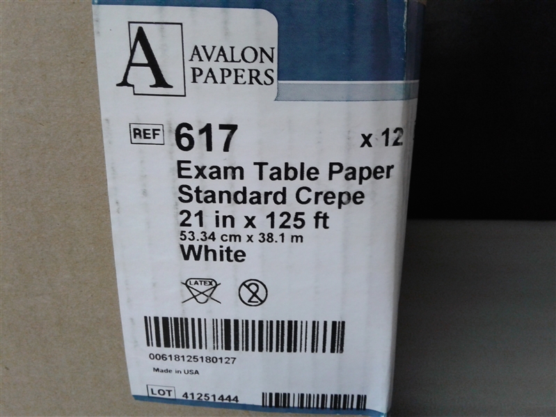 Exam Table Paper, Crepe Table Paper, 21 inches X 125 feet, Case of 12 Rolls