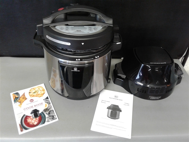  6.5Qt Pressure Cooker & Air Fryer All-in-One Multi-Cooker with Pressure & Crisping Lid