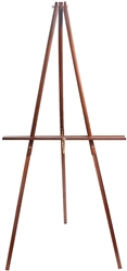 CONDA 66“ Wooden Tripod Display Floor Easel & Artist Easel, Adjustable Tray Chain Pine Brown Wood