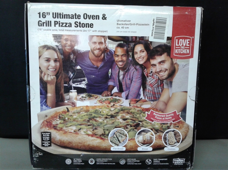 16 Ultimate Oven & Grill Pizza Stone *Broken*
