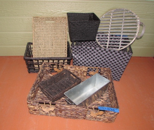 LARGE ASSORTMENT OF NICE BASKETS FOR DISPLAY & STORAGE