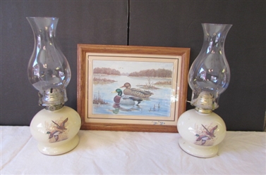 DUCK HURRICANE LAMPS AND WALL ART
