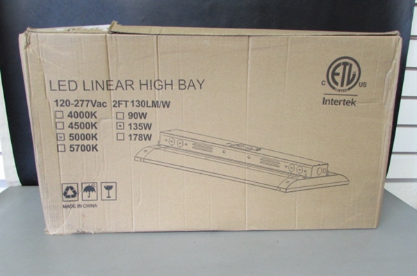  2FT 135w 5000k LED Linear High Bay Shop Light 2 Pk