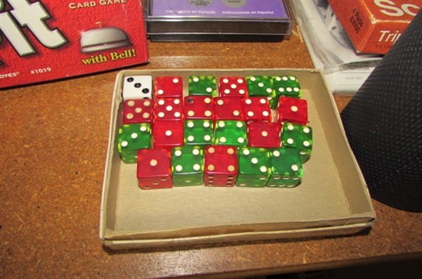 MORE ASSORTED GAMES - YAHTZEE, DICE, PIT & MORE