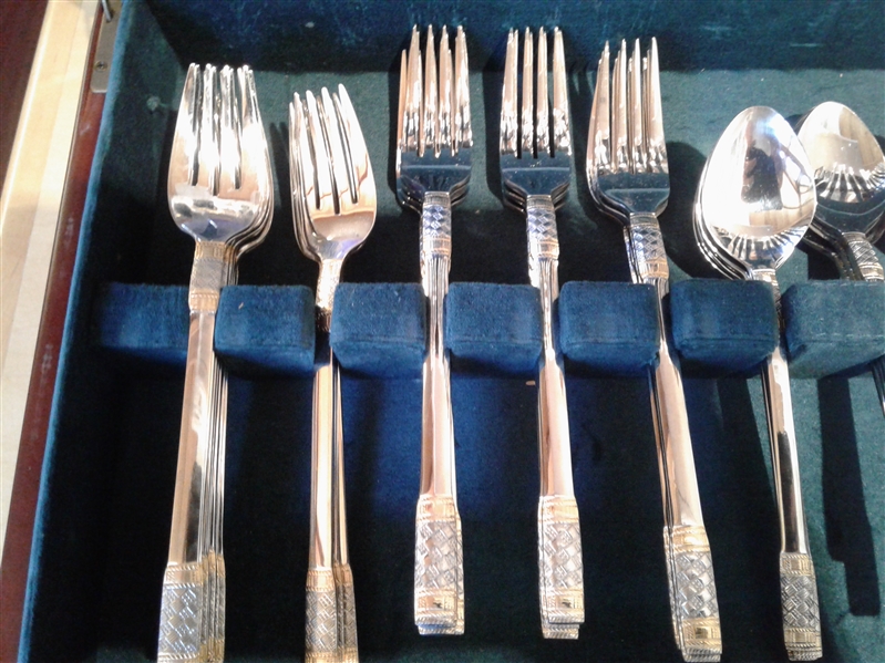 Golden Corsica by Wallace Silver Flatware Set in Box