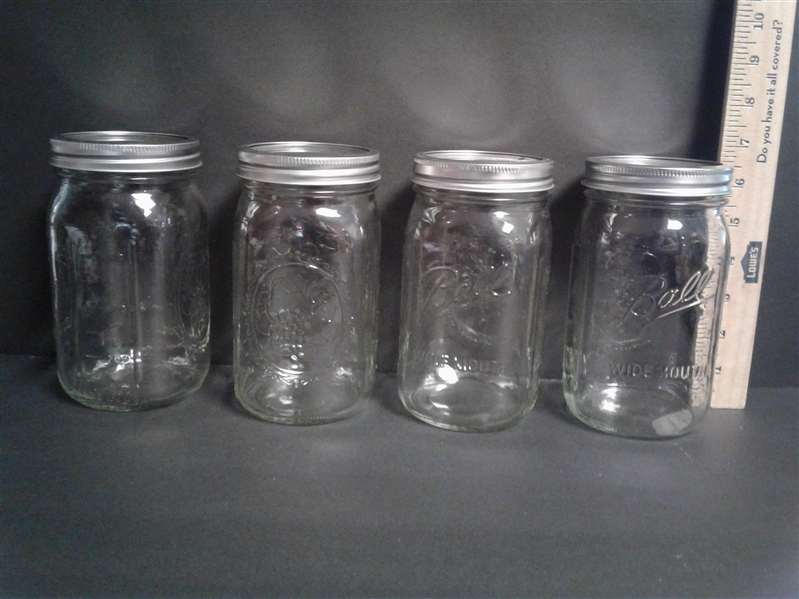 Various Jars, Ball Jars, Amber bottles, and More