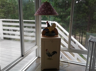 Rooster Cabinet and Lamp