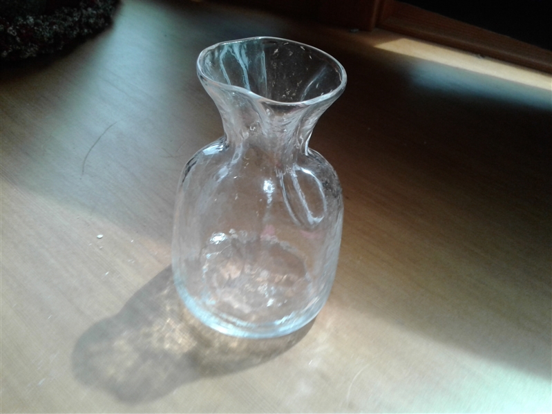 Sea Glasbruk Hand Blown Glass Vase Plus Other Vases and Bowls