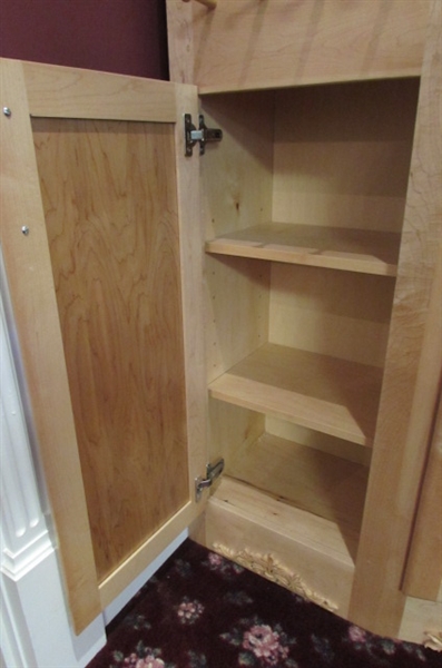 Solid Maple Pantry With Carved Accents