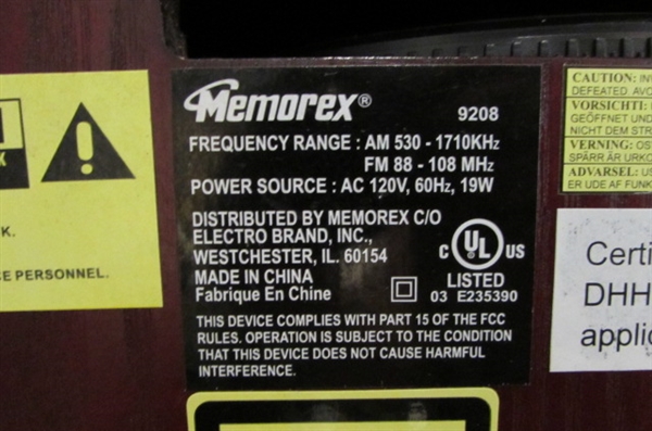 Memorex Turntable/Cd/Tape Player Radio