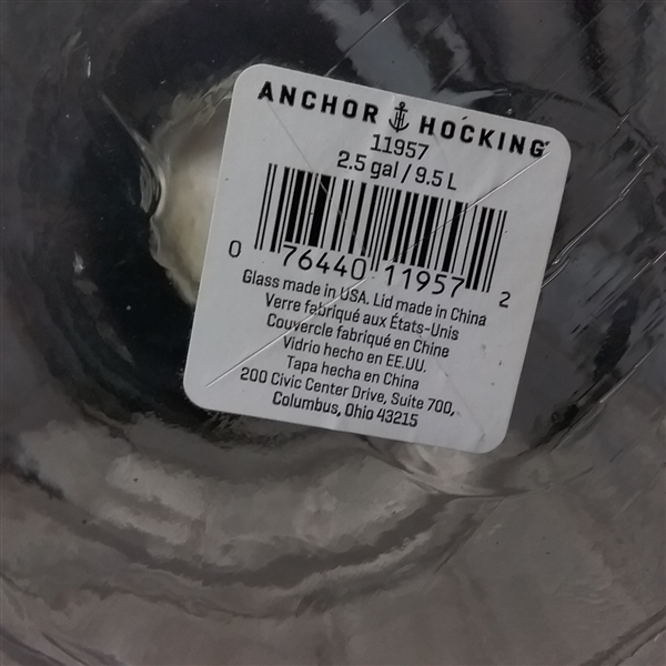 Anchor Hocking 2.5 Gallon Barrel Jars- 2