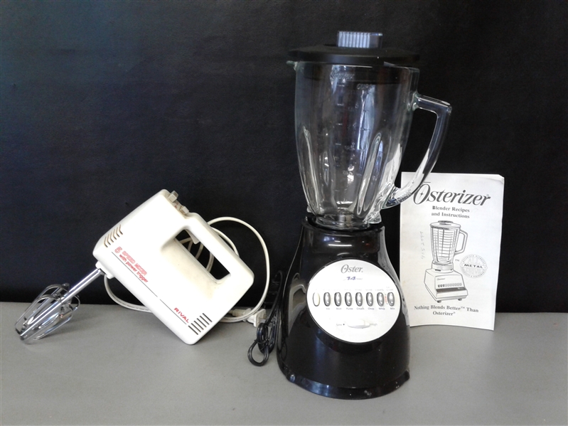 Rival Mixer and Oster Blender