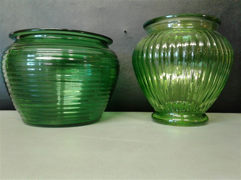 Assortment of Green Glass