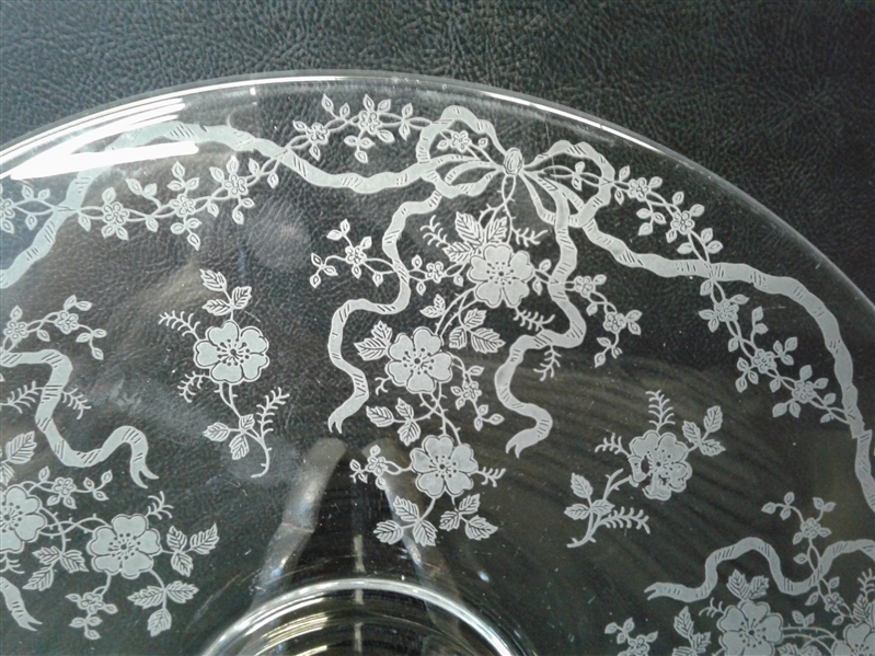 Vintage Discontinued Fostoria Romance Etched Crystal 