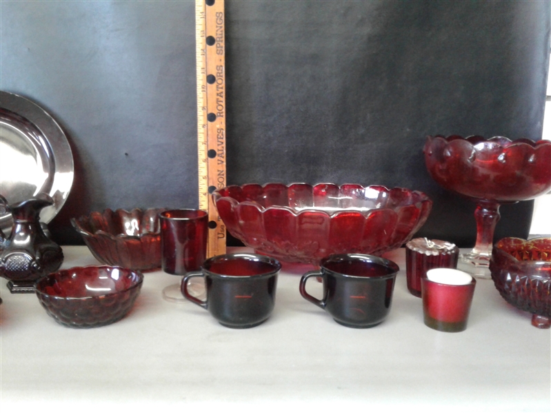 Collection of Ruby & Red Glass
