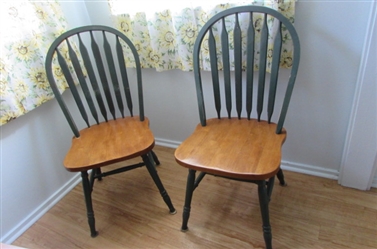 PAIR OF PINE DINING CHAIRS