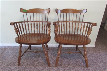 PAIR OF CAPTAINS DINING CHAIRS *MATCHES LOTS 57 & 58