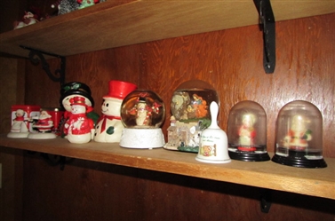 CHRISTMAS SNOW GLOBES, CANDLES & HOLDERS