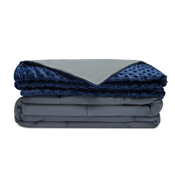 Quility 20 LB Weighted Blanket with Removable Minky Cover 60x80