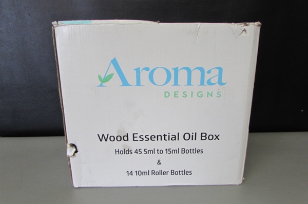 Aroma Designs Wooden Essential Oil Multi-Tray Organizer
