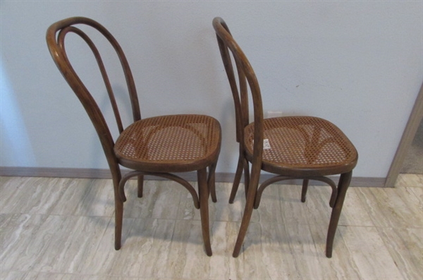 PAIR OF BENTWOOD & CANED WOOD CHAIRS #2