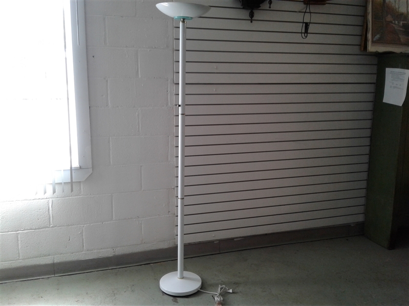 White Metal Dimmable Floor Lamp