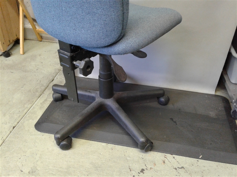 Blue Rolling Office Chair