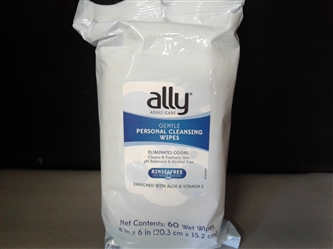 Ally Gentle Personal Cleansing Wipes- 60 ct Pack of 9