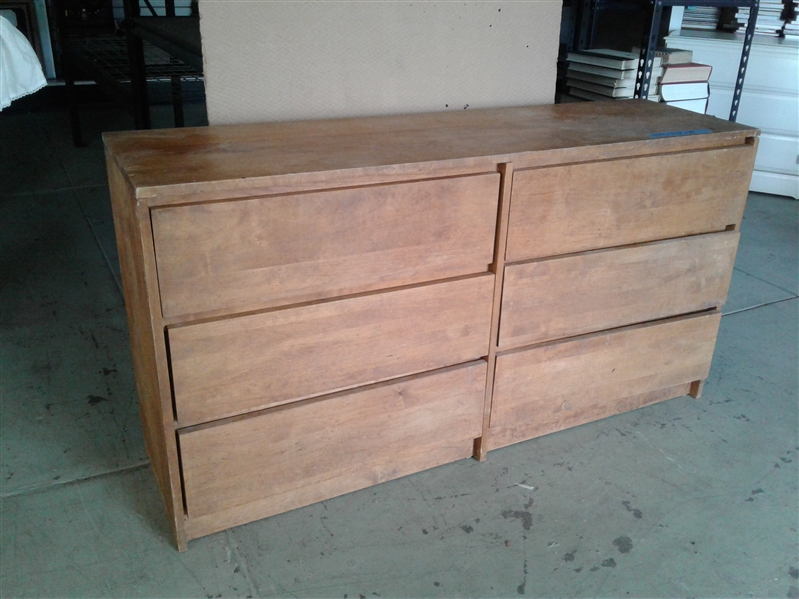 6 Drawer Wood Dresser
