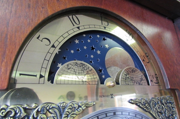 68TH ANNIVERSARY (1987) EDITION HOWARD MILLER FLOOR CLOCK W/MOON DIAL-NOT WORKING (7)