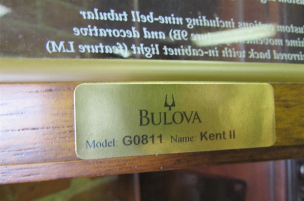 NEW- BULOVA KENT II FLOOR CLOCK *RESERVE HAS BEEN MET* (5)