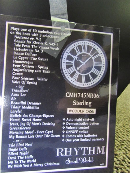 NEW RHYTHM STERLING SMALL WORK COLLECTION WALL CLOCK (18)