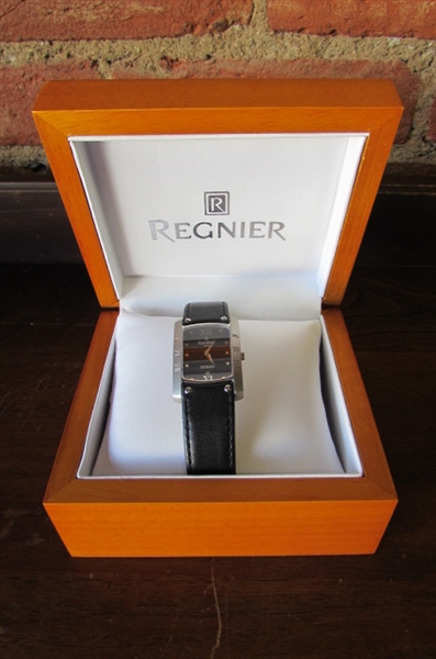 NEW REGNIER EPSILON WATCH WITH LEATHER BAND