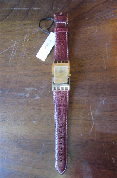 NEW REGNIER WATCH WITH BROWN LEATHER BAND