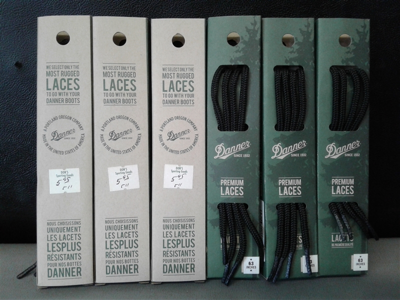 Danner Premium Laces 63 Black 6 Pair
