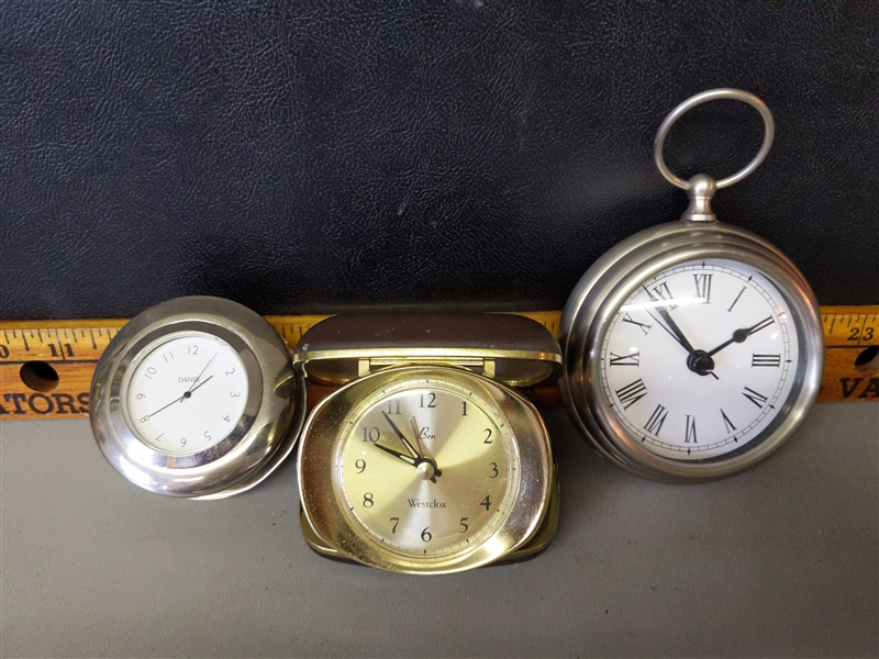 Three Hand Sized Clocks- Pottery Barn, etc