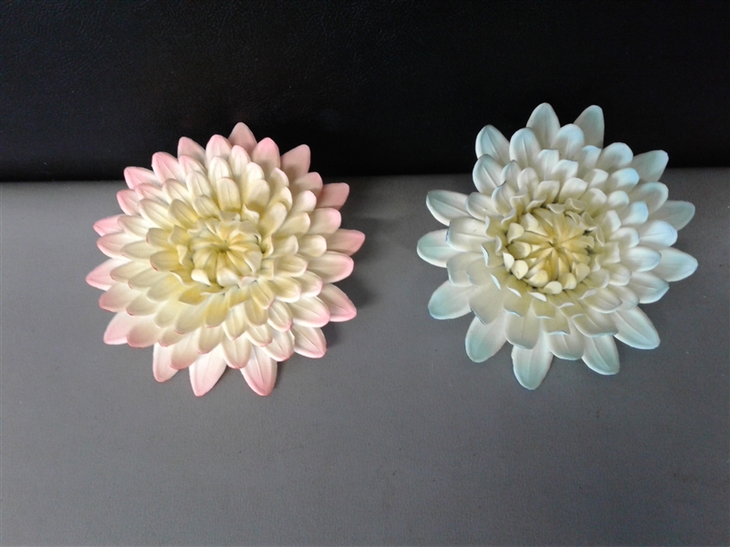 Porcelain Mum Flowers- 6 Ct