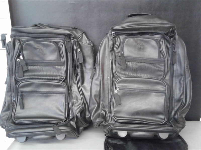 Three Brookwood travel bags, Realtor Bag, Samsonite bag and new Combs and Nail Files