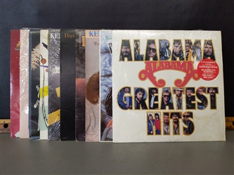 Vintage Record Albums- Eddie Rabbit, Hank Williams Jr, Alabama, and more