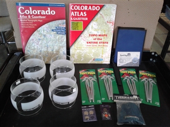 Colorado Atlas & Gazetteer, Tent Pegs, Glass globes and More