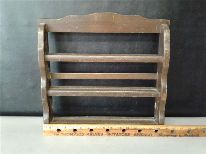 Antique Wood Wall Mount Shelving