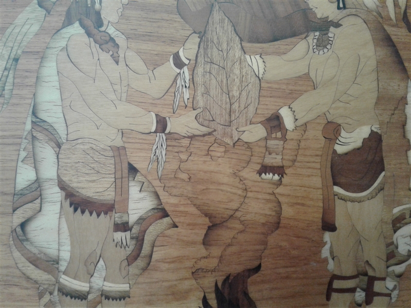 Pieced Wood Indian Wall Art
