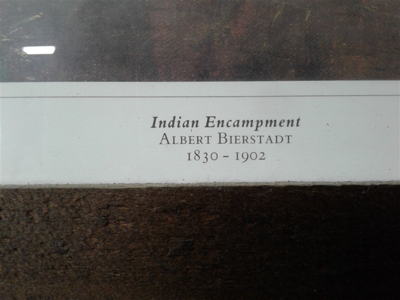 Framed Indian Encampment Print by Albert Bierstadt