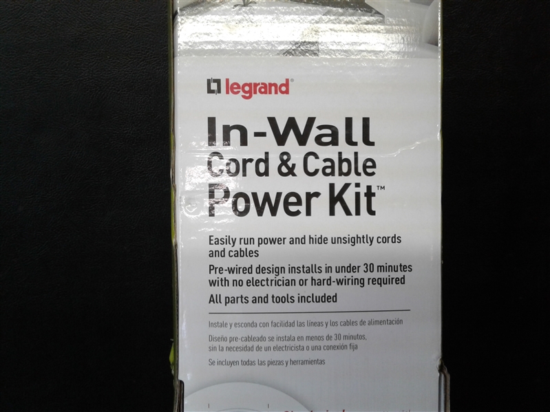 Legrand In-Wall Cord & Cable Power Kit -Flat Screen TV