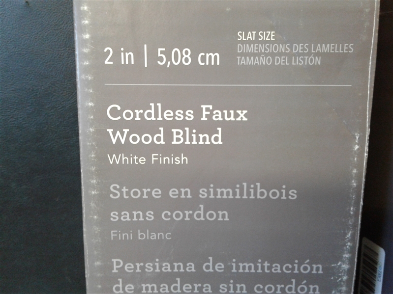 Allen + Roth Cordless Faux Wood Blinds- 2 Ct