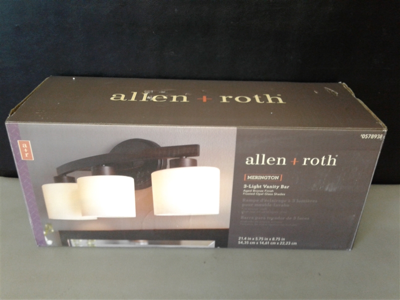 Allen + Roth 3-Light Vanity Bar- Aged Bronze