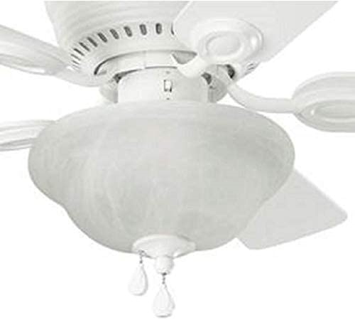Harbor Breeze Mayfield 44-in White Indoor Flush Mount Ceiling Fan with Light Kit