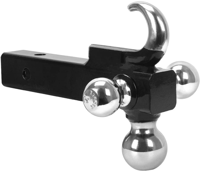 Hitch Tri Ball Mount with Hook Multiple Hitch Ball Mount