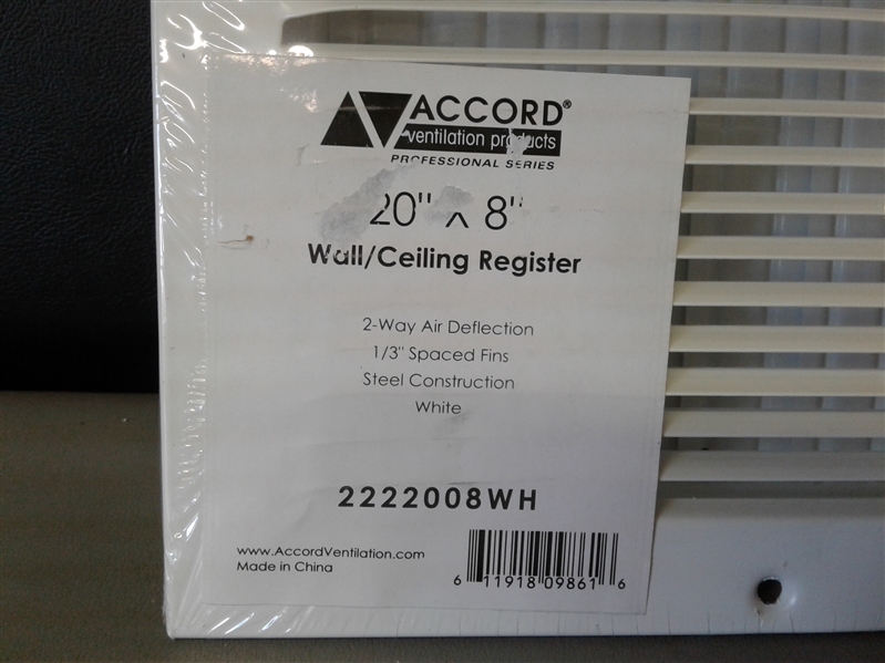 Accord Wall/Ceiling Register 20 x 8